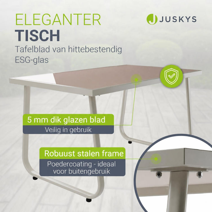 Loungeset Genua – 4-delig met 2-zitsbank, stoelen en tafel