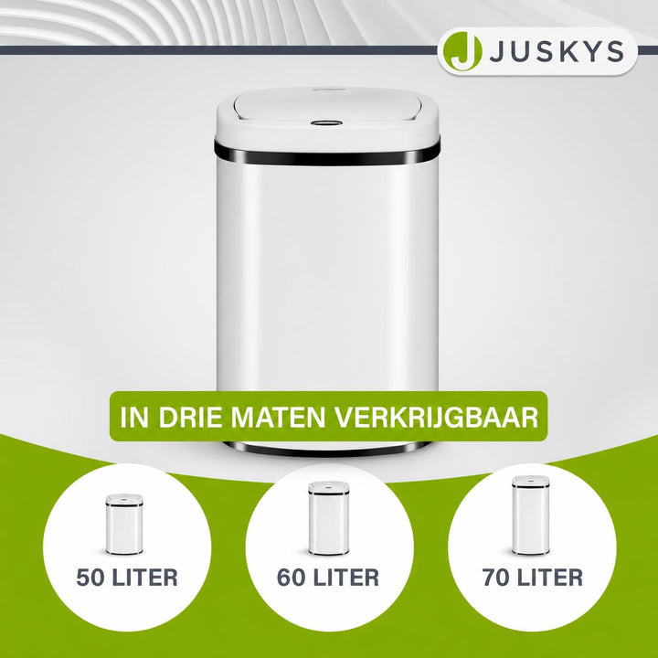 Sensor prullenbak 50 liter – rechthoekig, automatisch deksel
