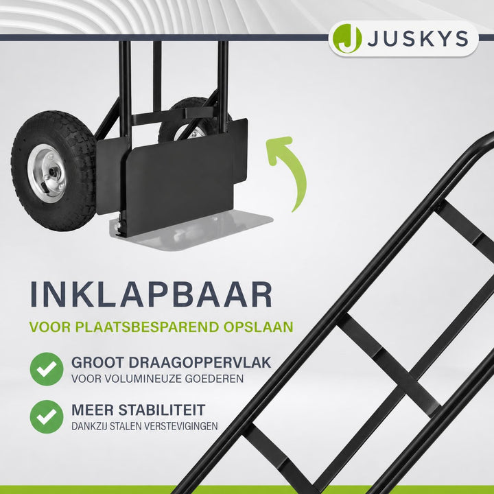 Steekwagen Basic – inklapbare schep, luchtbanden, staal