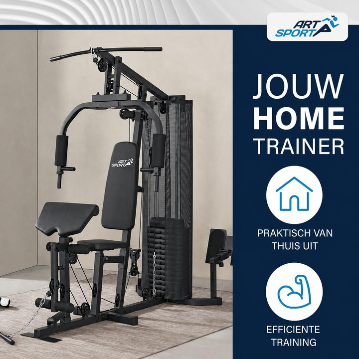 Krachtstation ProfiGym 3000 – 14 gewichten tot 77 kg, staal