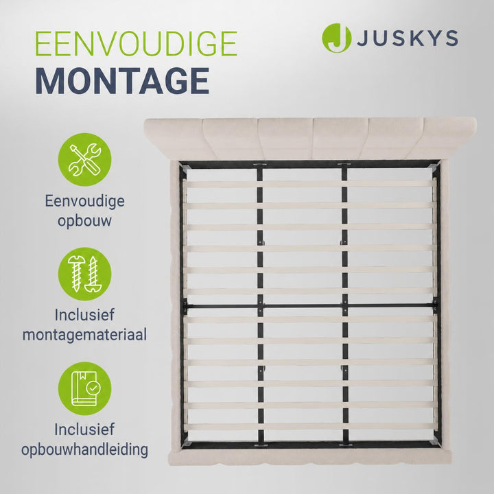 Gestoffeerd bed Florenz 180x200 cm – bouclé, tot 500 kg