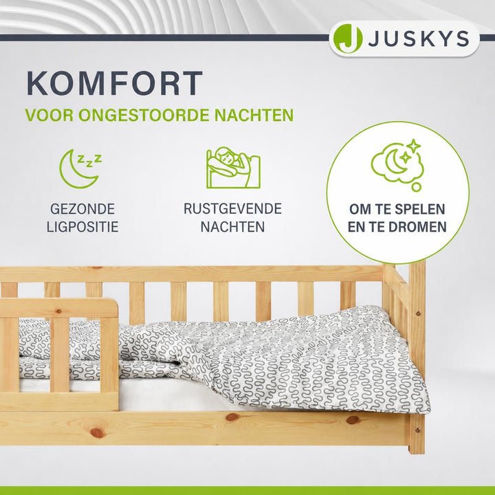 Kinderbed Marli 80x160 cm – huisbed met uitvalbeveiliging