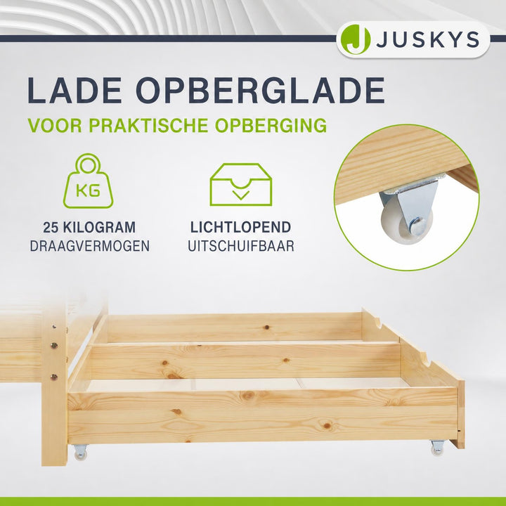 Kinderbed Marli 80x160 cm met bedlade – huisbed, wit