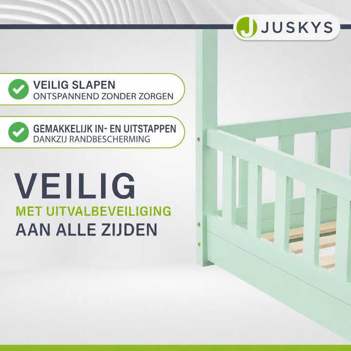 Kinderbed Marli 90x200 cm – huisbed met uitvalbeveiliging