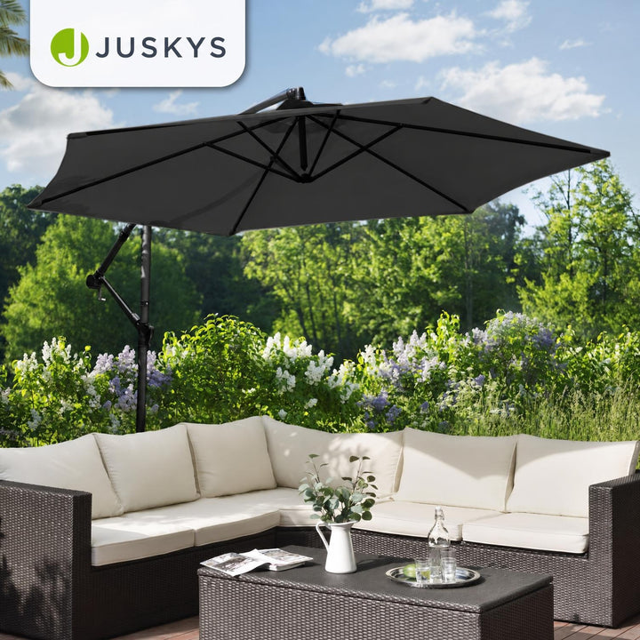 Zweefparasol Brazil – 300 cm, met slinger, voet en hoes