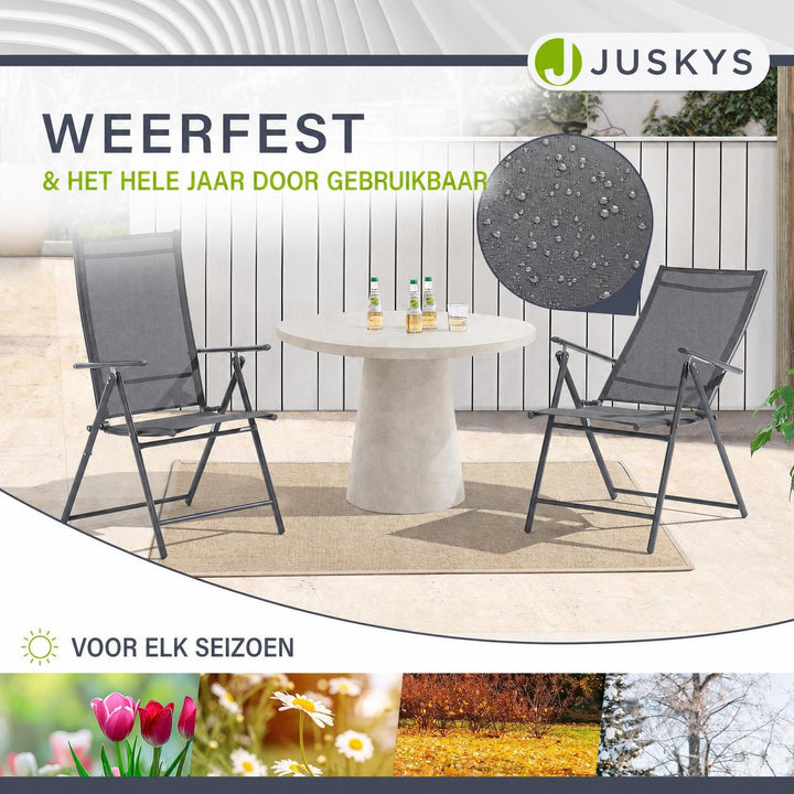 Tuinstoel Calena – inklapbaar, 7 standen, set van 2