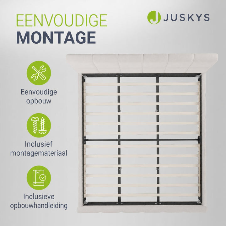 Gestoffeerd bed Florenz 180x200 cm – bouclé, tot 500 kg