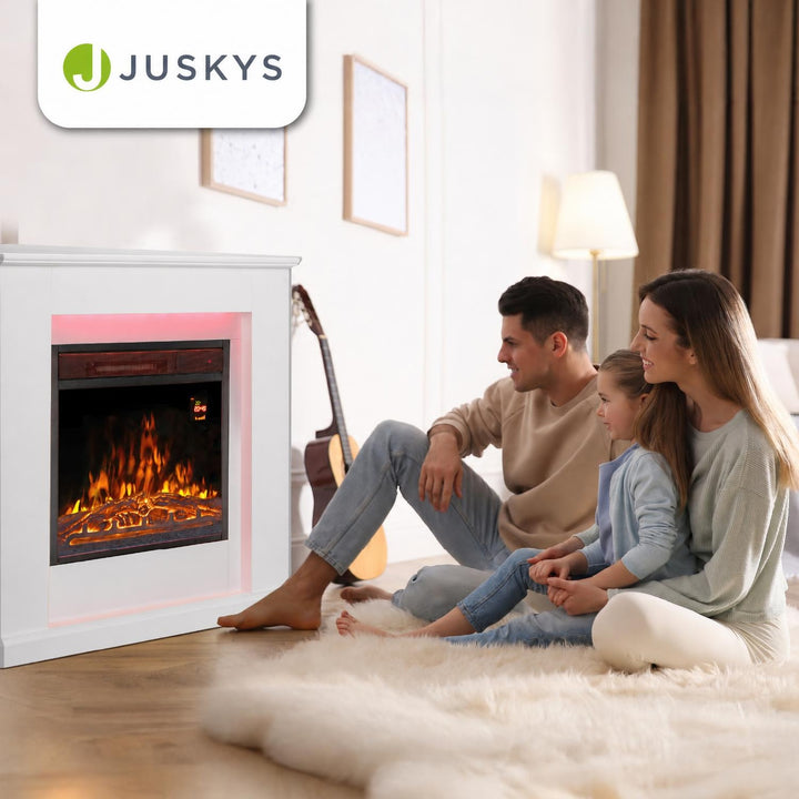 Elektrische haard met verwarming – vlameffect in meerdere standen