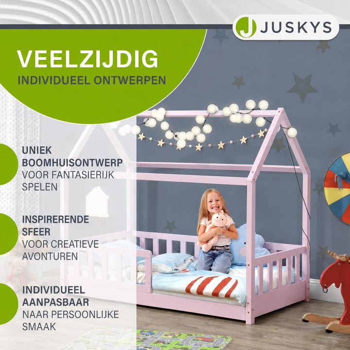 Kinderbed Marli 80x160 cm – huisbed met uitvalbeveiliging