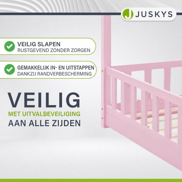 Kinderbed Marli 90x200 cm – huisbed met uitvalbeveiliging