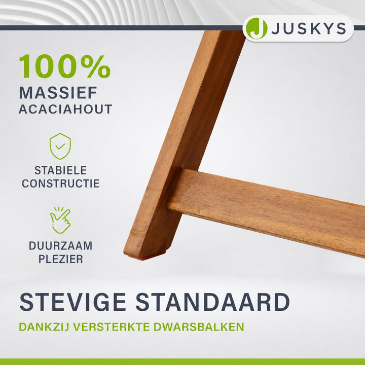 Balkonset Bala – 3-delig acaciahout, tafel en 2 stoelen