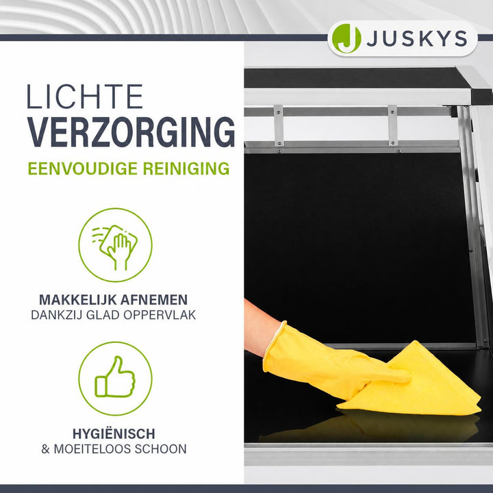 Hondenbench voor in de auto – aluminium, maat M met ventilatie