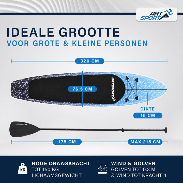 Supboard Beach Rocker – opblaasbaar, complete set met peddel