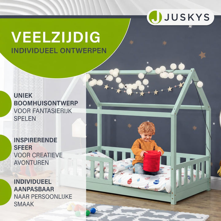 Kinderbed Marli 80x160 cm – huisbed met uitvalbeveiliging