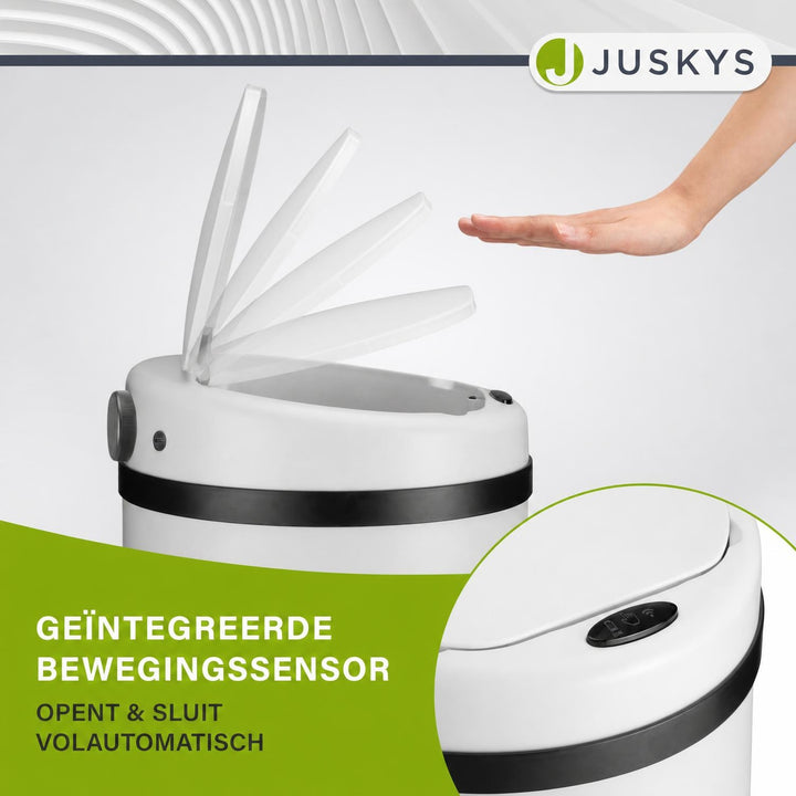 Ronde sensor prullenbak – automatisch deksel voor de keuken