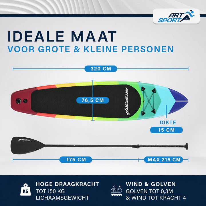 Supboard Beach Rocker – opblaasbaar, complete set met peddel