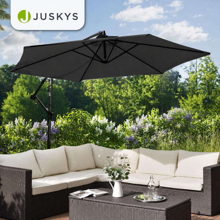 Zweefparasol Brazil – 300 cm, met slinger, voet en hoes