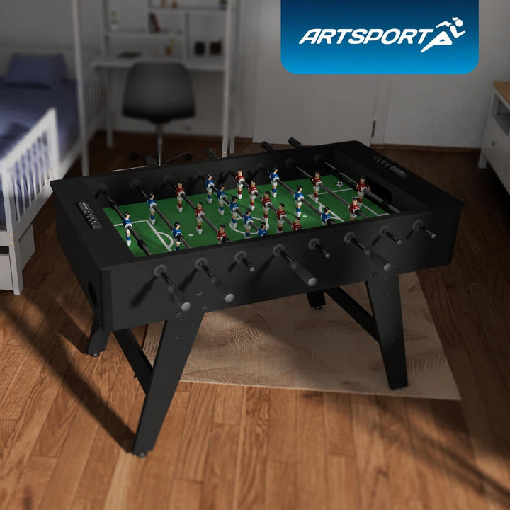 Voetbaltafel ProKick – zwart, met 4 ballen en scoreteller