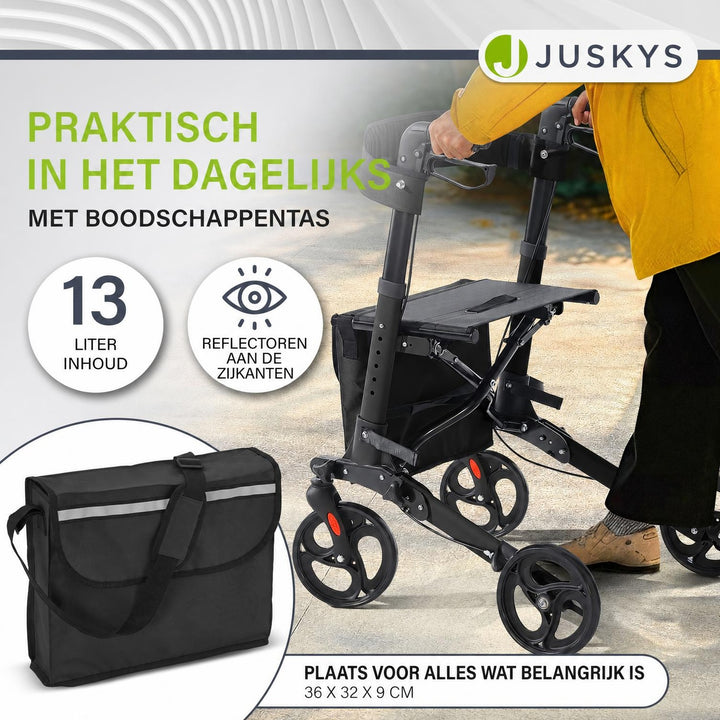 Rollator Vital van aluminium – inklapbaar, met zitje, tot 130 kg