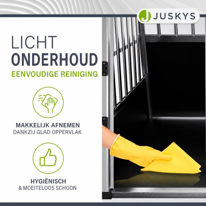 Hondenbench voor in de auto – aluminium, maat M met ventilatie
