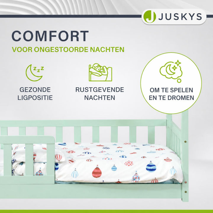 Kinderbed Marli 80x160 cm – huisbed met uitvalbeveiliging