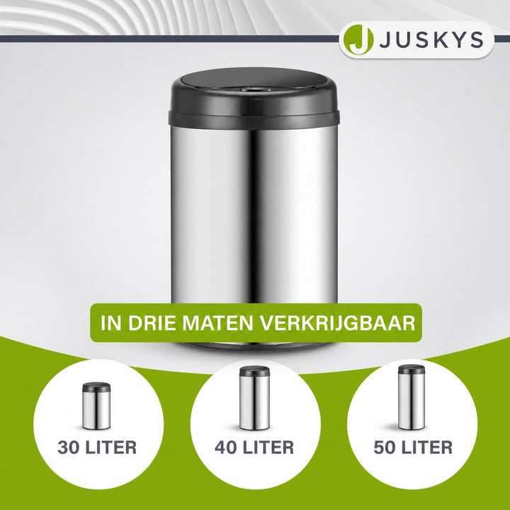 Ronde sensor prullenbak – automatisch deksel voor de keuken
