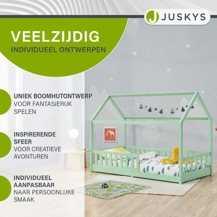 Kinderbed Marli 90x200 cm – huisbed met uitvalbeveiliging
