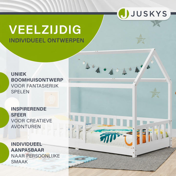 Kinderbed Marli 90x200 cm – huisbed met uitvalbeveiliging