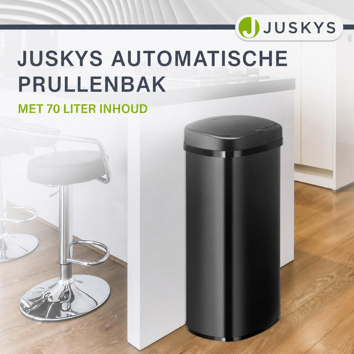Sensor prullenbak 50 liter – rechthoekig, automatisch deksel