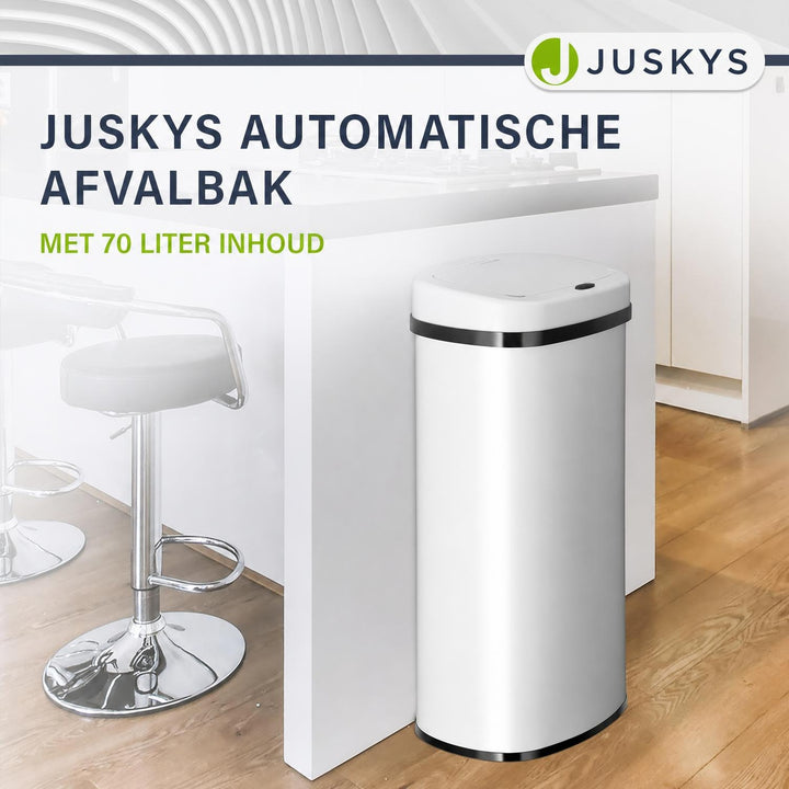 Sensor prullenbak 50 liter – rechthoekig, automatisch deksel