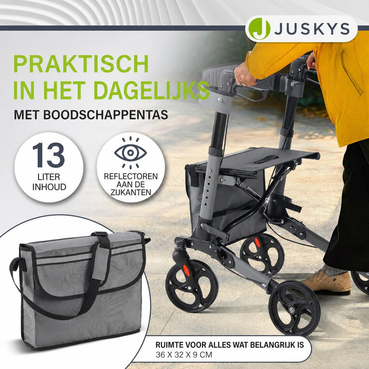 Rollator Vital van aluminium – inklapbaar, met zitje, tot 130 kg