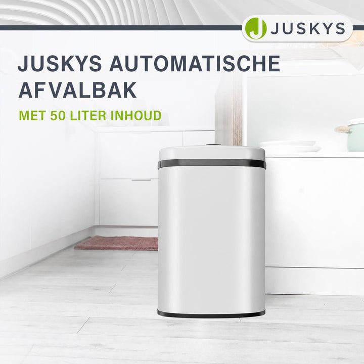 Sensor prullenbak 50 liter – rechthoekig, automatisch deksel