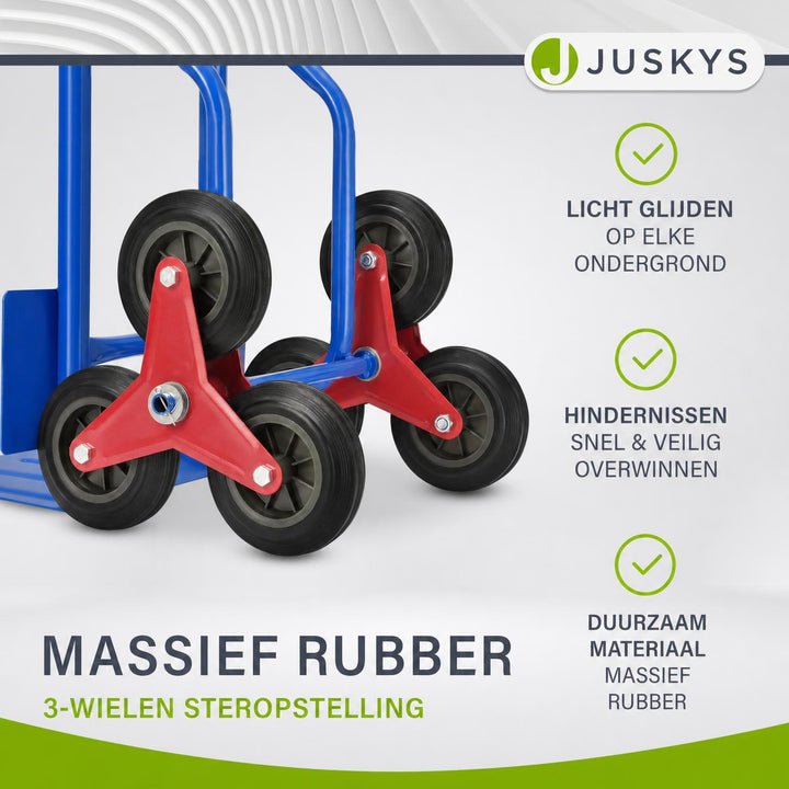 Trapsteekwagen tot 100 kg – opvouwbaar, met sterwielen