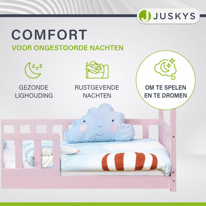 Kinderbed Marli 80x160 cm – huisbed met uitvalbeveiliging