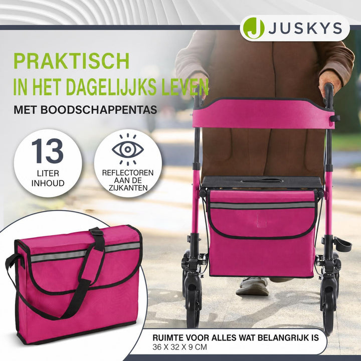 Rollator Vital van aluminium – inklapbaar, met zitje, tot 130 kg