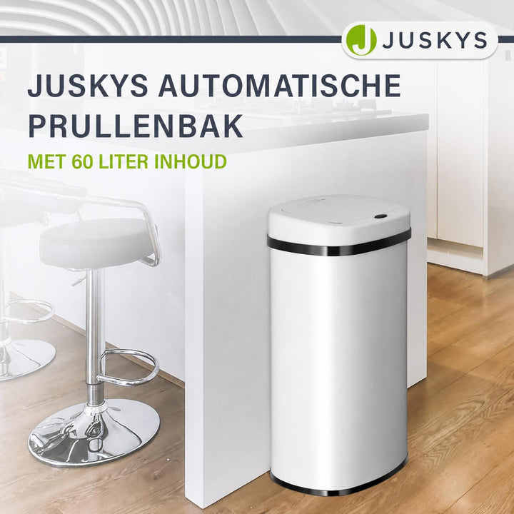 Sensor prullenbak 50 liter – rechthoekig, automatisch deksel