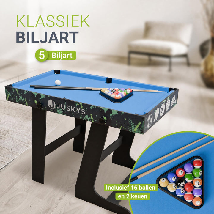 Speeltafel Ballzauber 5-in-1 – biljart, tafeltennis en meer