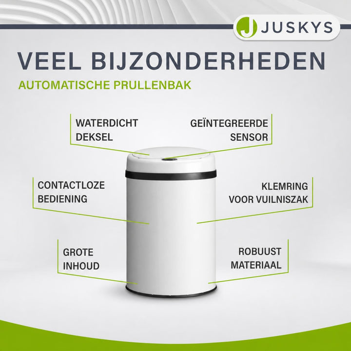 Ronde sensor prullenbak – automatisch deksel voor de keuken