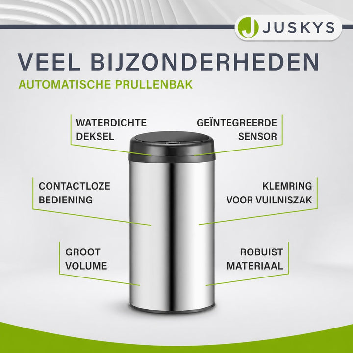 Ronde sensor prullenbak – automatisch deksel voor de keuken