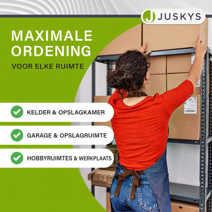 Metalen stellingkast set van 3 – Corner & 2x Basic, 15 planken