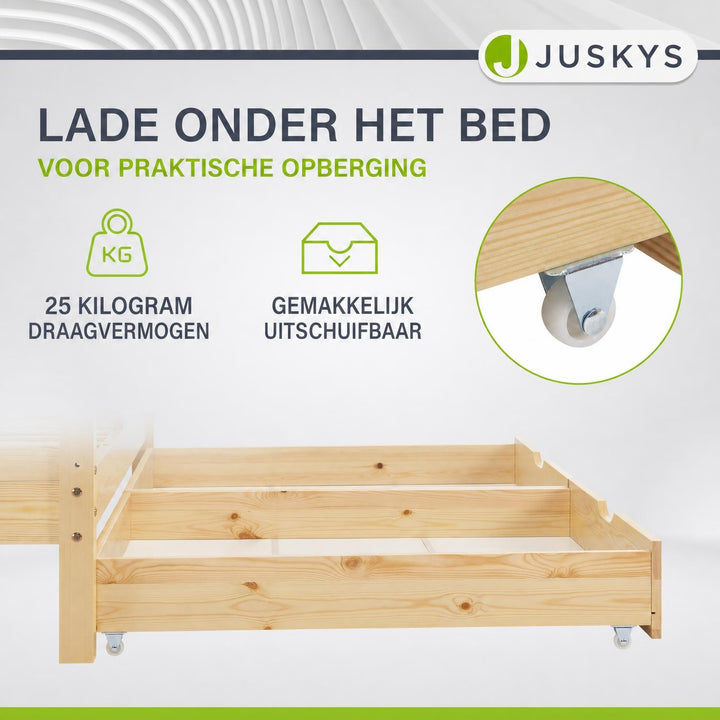 Kinderbed Marli 90x200 cm met bedlade – huisbed, wit