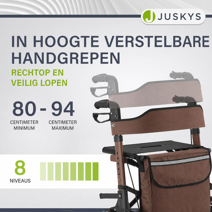 Rollator Vital van aluminium – inklapbaar, met zitje, tot 130 kg