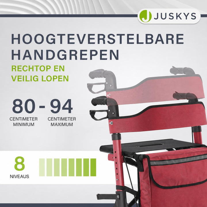 Rollator Vital van aluminium – inklapbaar, met zitje, tot 130 kg