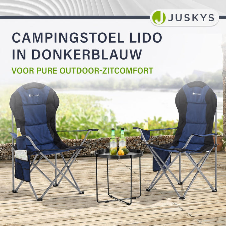 Campingstoel Lido – opvouwbaar, met bekerhouder en draagtas