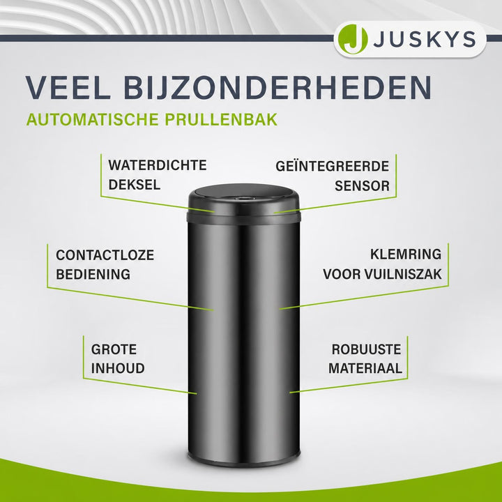 Ronde sensor prullenbak – automatisch deksel voor de keuken