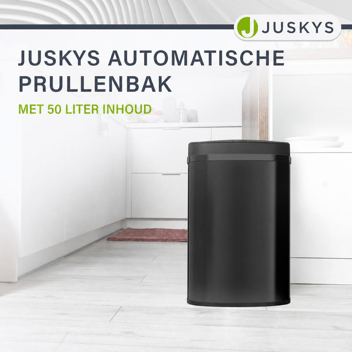 Sensor prullenbak 50 liter – rechthoekig, automatisch deksel