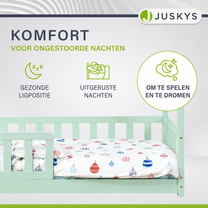 Kinderbed Marli 90x200 cm – huisbed met uitvalbeveiliging