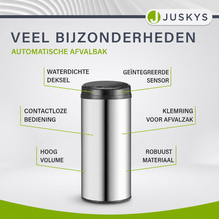 Ronde sensor prullenbak – automatisch deksel voor de keuken