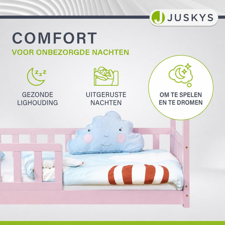 Kinderbed Marli 90x200 cm – huisbed met uitvalbeveiliging