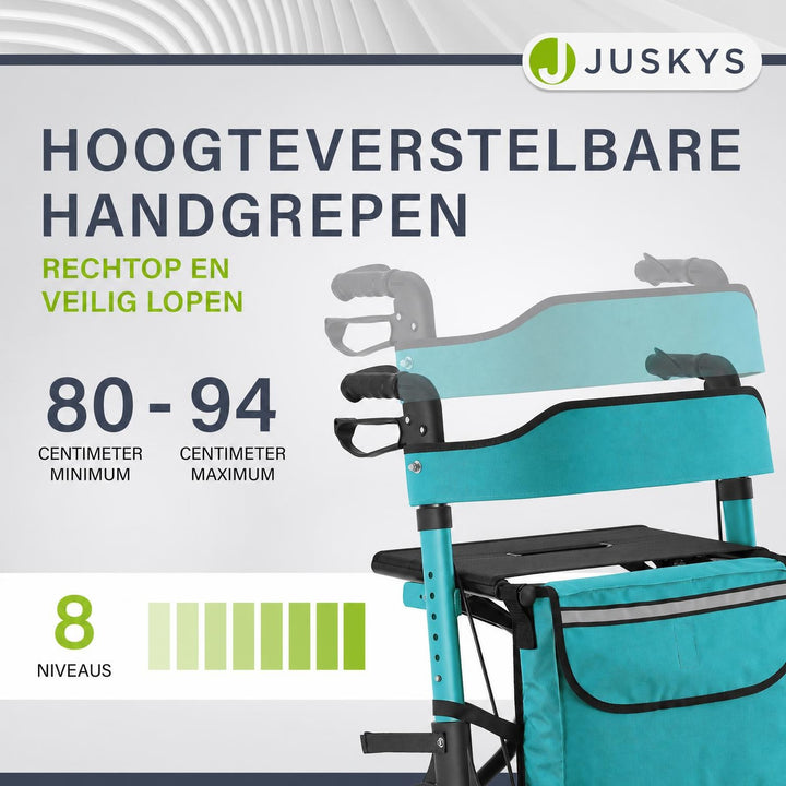 Rollator Vital van aluminium – inklapbaar, met zitje, tot 130 kg
